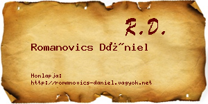 Romanovics Dániel névjegykártya