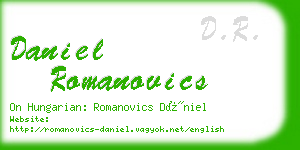 daniel romanovics business card